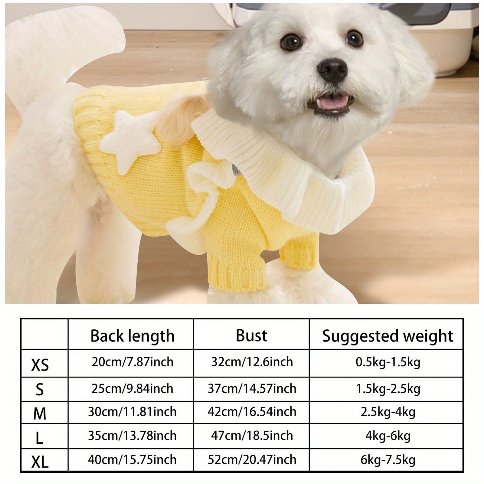 Dog Sweater - Warm Cozy Ruffled Collar Design