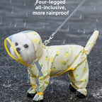 Dog Raincoat - Windproof Pet Rain Jacket with Reflective Strips