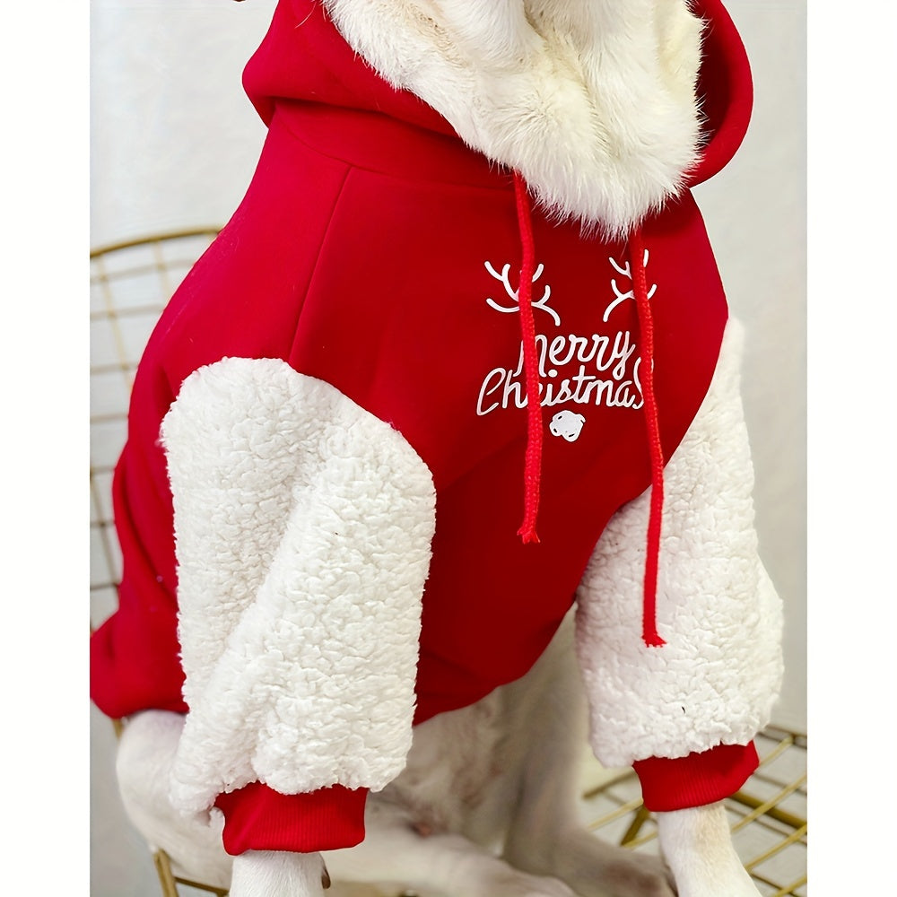 Winter Dog Sweater - Cozy Reindeer Dog Jacket