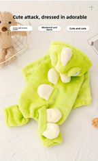 Cute Dog Costumes - Warm Dinosaur Jacket for Small Breeds