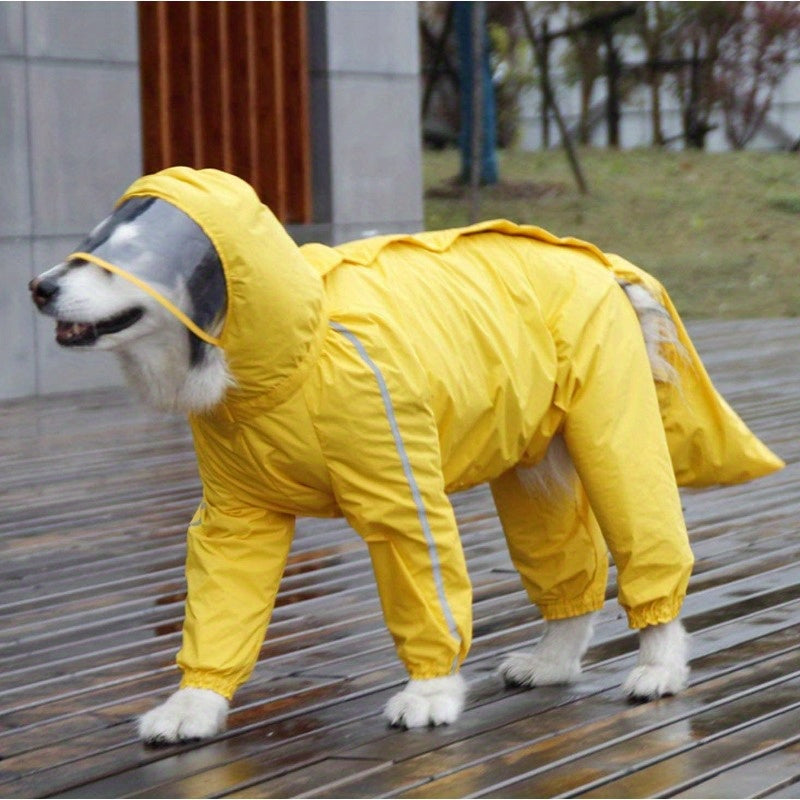 Dog Raincoat - Large Dog Raincoat Waterproof Dog Coat