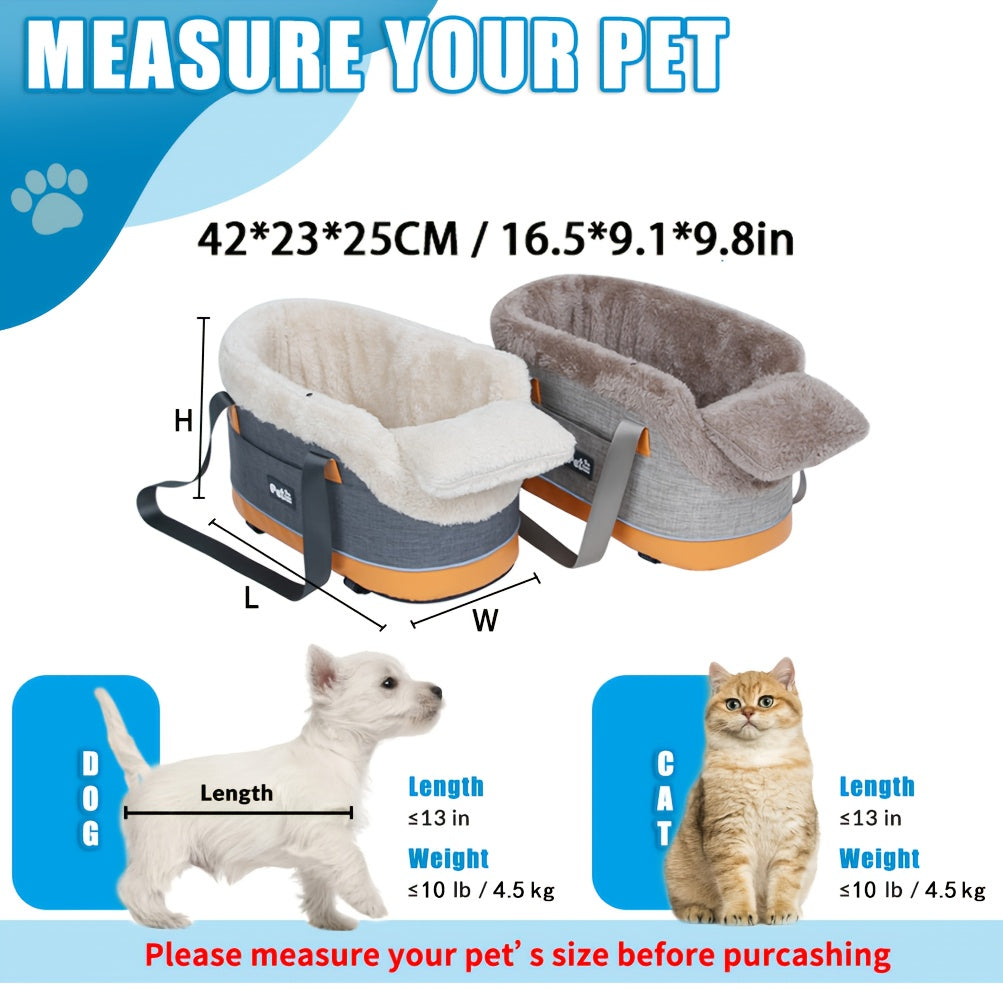 Pet Car Seat Carrier - Dog Cat Travel Crate