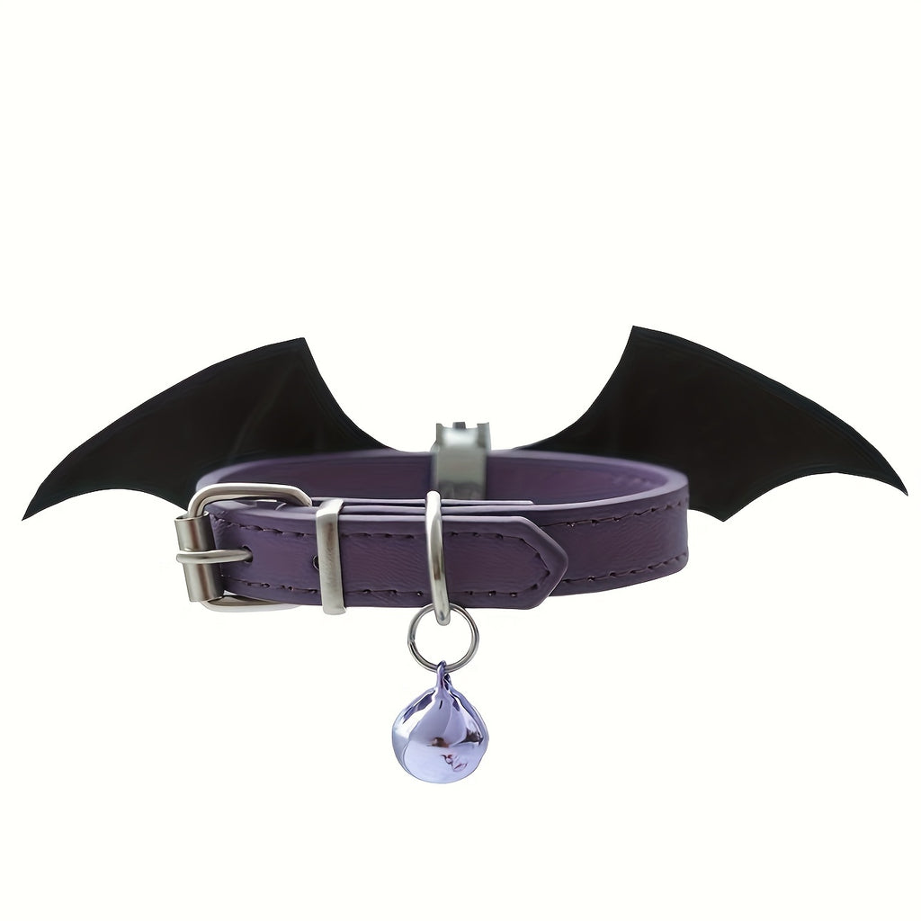 Halloween Pet Collar - Handcrafted Leather with Bell