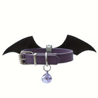 Halloween Pet Collar - Handcrafted Leather with Bell
