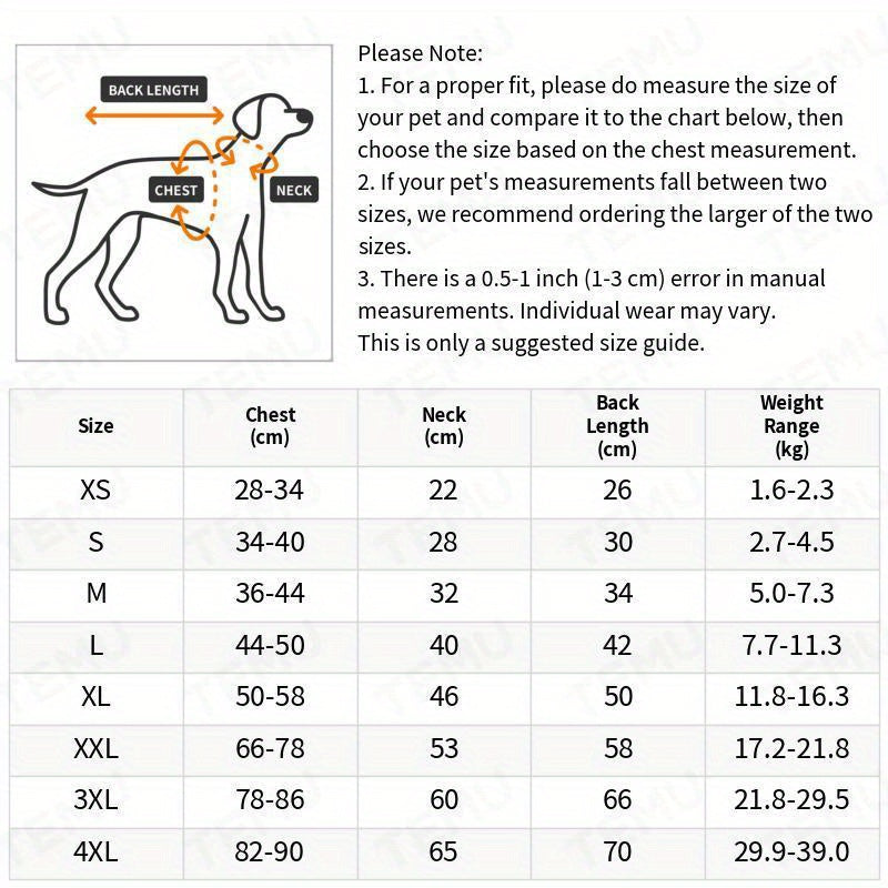 Dog Winter Coat - Down Jacket Small to Large Breeds