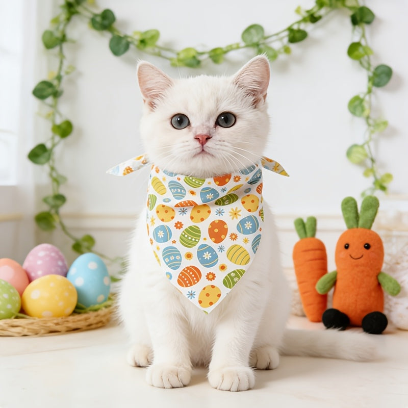 Easter Dog Scarf - Easter Cat Accessories Spring Pet Clothing
