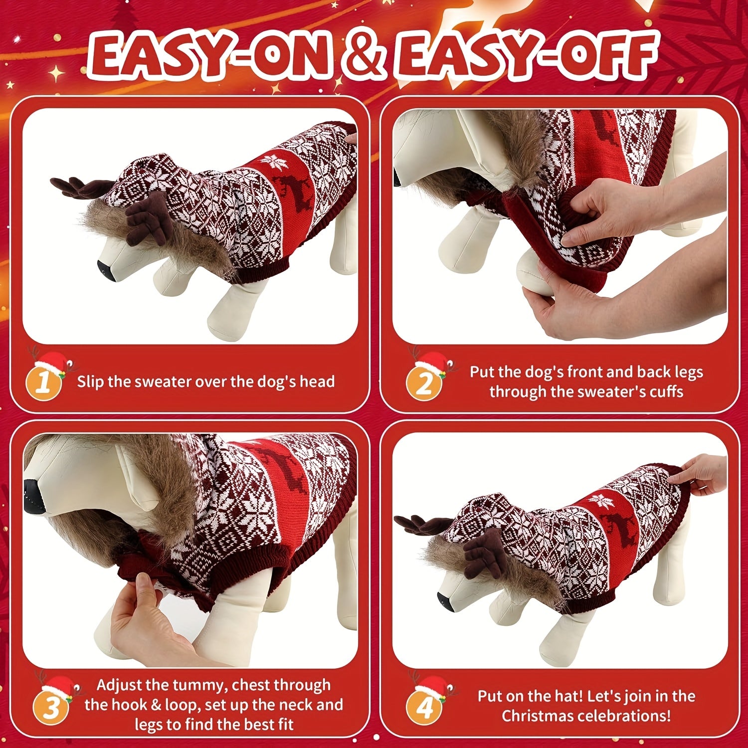 Dog Winter Sweater - Large Dog Sweaters Dog Hooded Sweaters