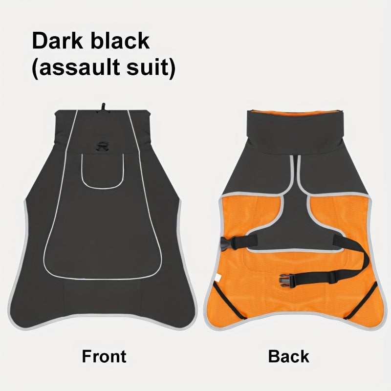 Waterproof Dog Raincoat - Adjustable - Reflective Strips