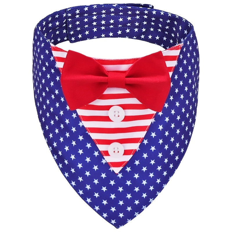 1pc Pets Scarf Festival Plaid Bow Tie Pet Collar Dog Cat Perfect for Valentine's Day Easter Independence Day Thanksgiving Day Christmas Wedding Decorations Pets Costume