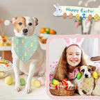 Easter Dog Bandanas - Adjustable Triangle Style