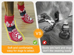 All-Weather Anti-Slip Plush Dog Boots for Medium & Large Breeds