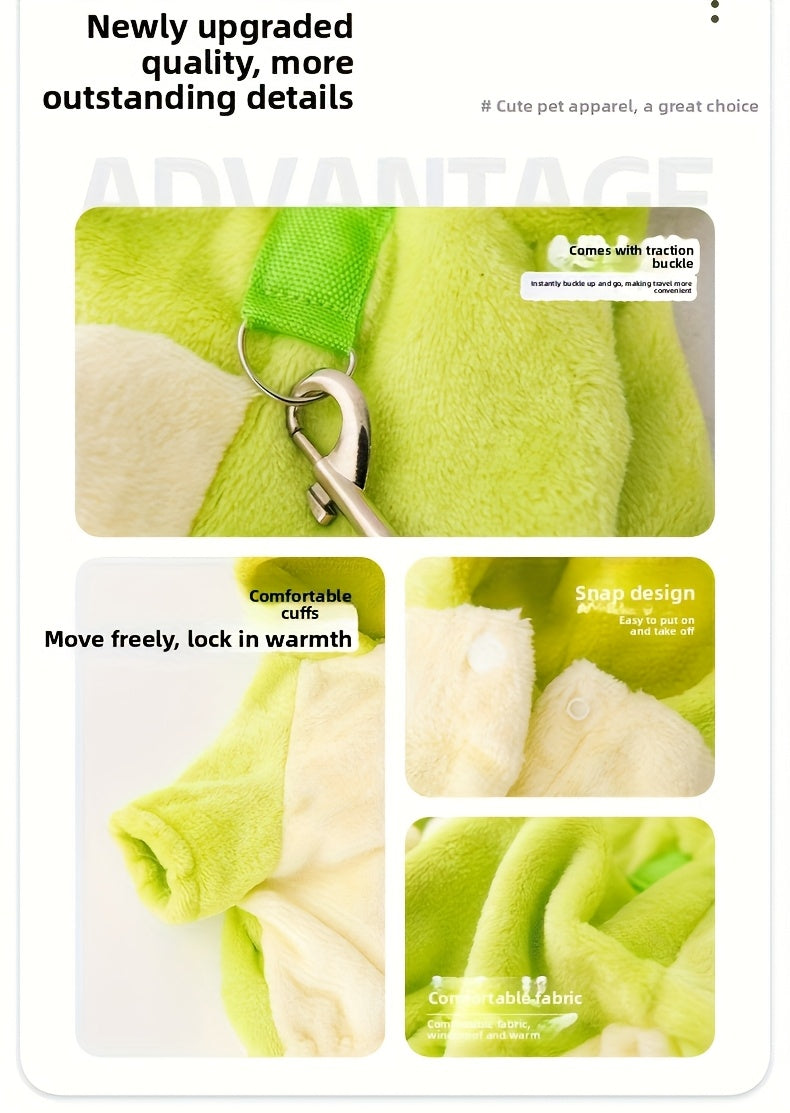 Cute Dog Costumes - Warm Dinosaur Jacket for Small Breeds