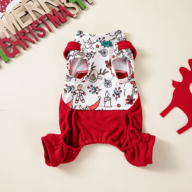 Christmas Dog Overalls - Warm German One-Piece Pants