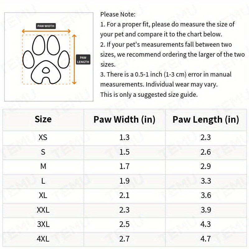 Dog Boots - Non Slip Rainproof Winter Shoes