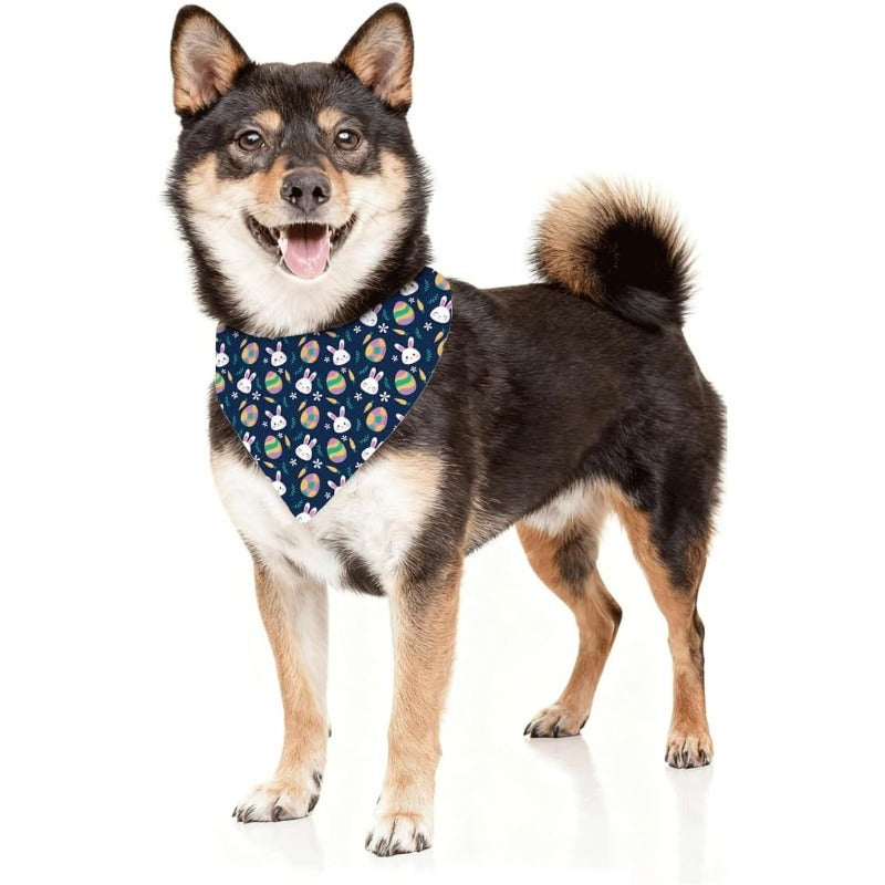 Easter Dog Bandana - Adjustable with Bunny Patterns
