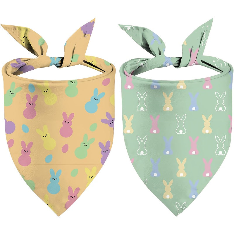 Easter Dog Bandanas - Adjustable Triangle Style