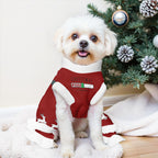 Dog Christmas Dress - Warm Winter Coat with Ruffled Hem