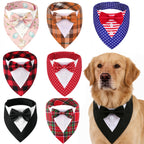 1pc Pets Scarf Festival Plaid Bow Tie Pet Collar Dog Cat Perfect for Valentine's Day Easter Independence Day Thanksgiving Day Christmas Wedding Decorations Pets Costume
