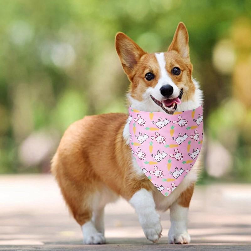 Easter Dog Scarf - Adjustable Bandana for Medium Dogs