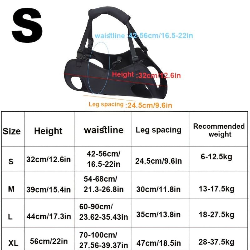 Dog Support Harness for Elderly Disabled Pets - Adjustable Comfort