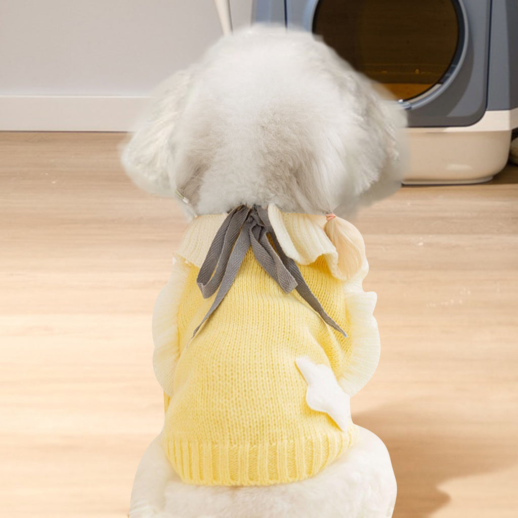 Dog Sweater - Warm Cozy Ruffled Collar Design