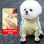 Dog Raincoat - Windproof Pet Rain Jacket with Reflective Strips
