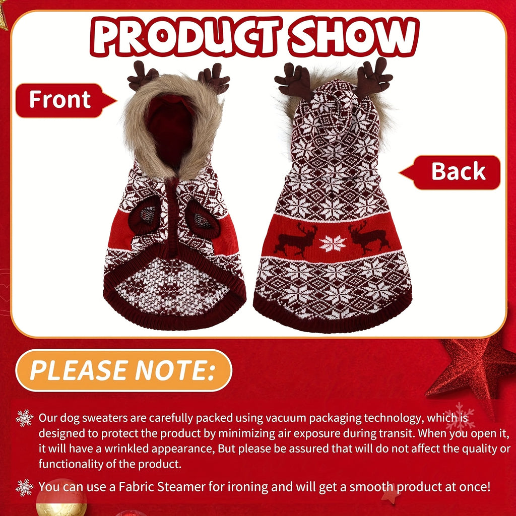 Dog Winter Sweater - Large Dog Sweaters Dog Hooded Sweaters