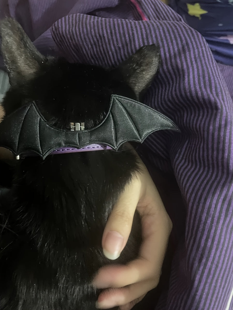 Halloween Pet Collar - Handcrafted Leather with Bell