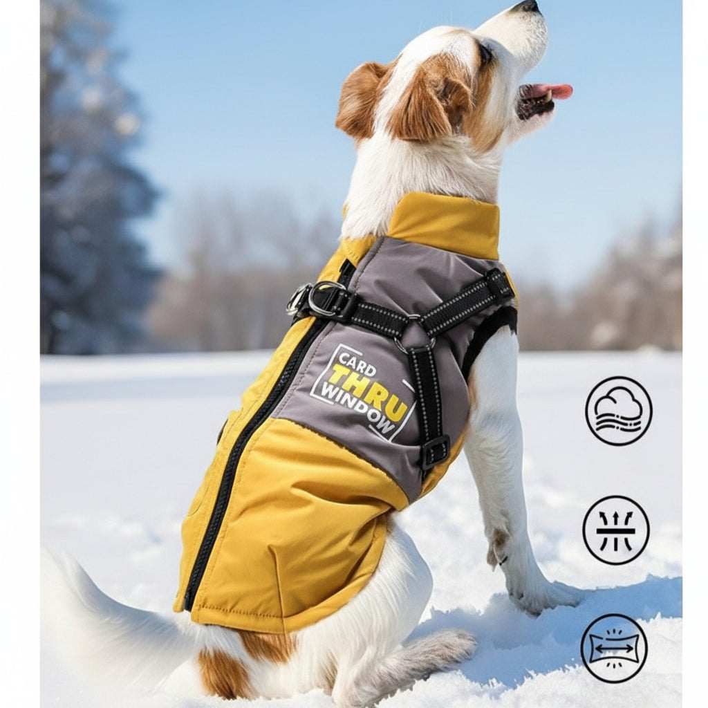 Windproof Dog Winter Jacket - Soft Dog Coat for Cold Weather