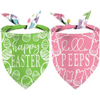 Easter Dog Bandanas - Adjustable with Easter Egg Patterns - Perfect...