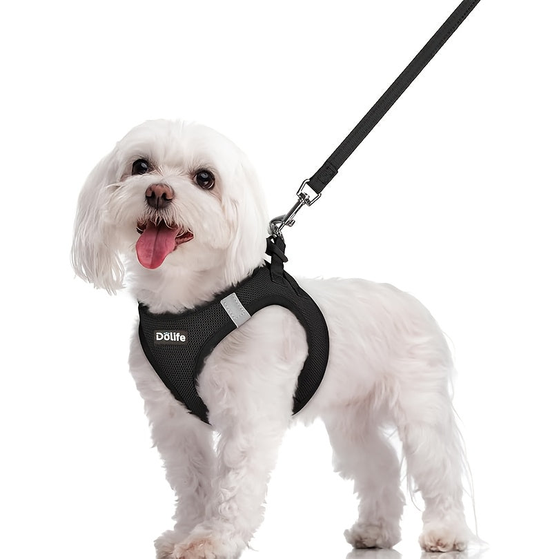Reflective Mesh Dog Harness - Step-In Design