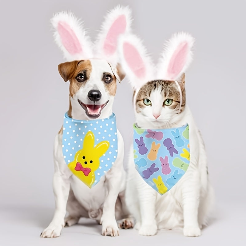 Easter Dog Bandanas - Colorful Bunny Pet Scarf