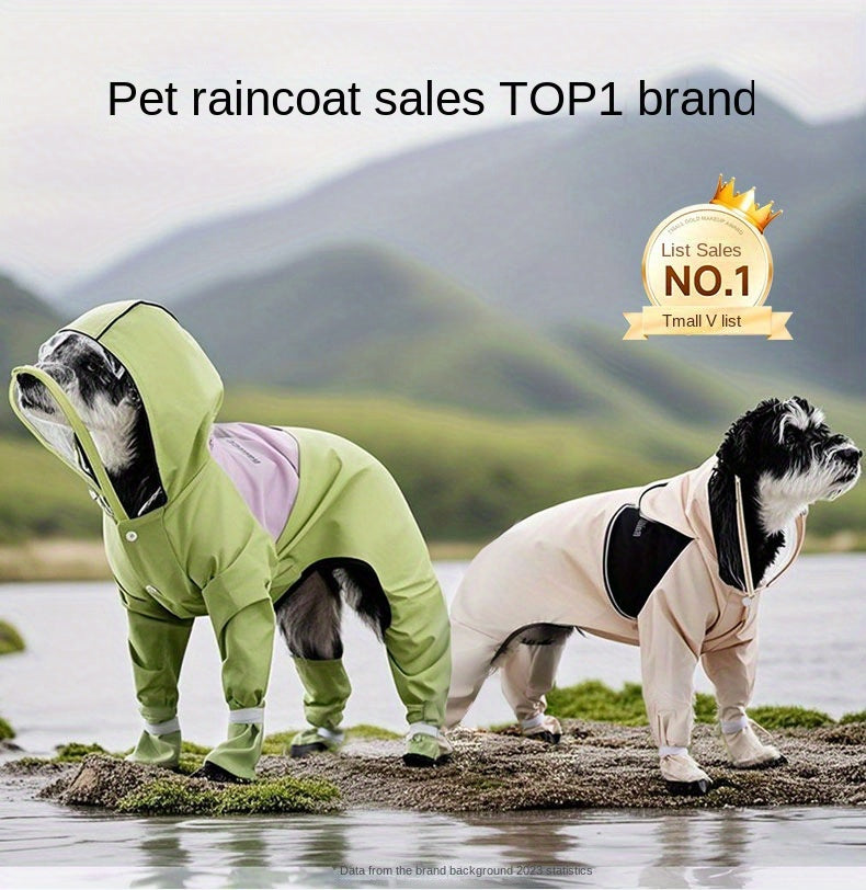 Dog Raincoat - Dog Rain Jacket Waterproof Dog Coat
