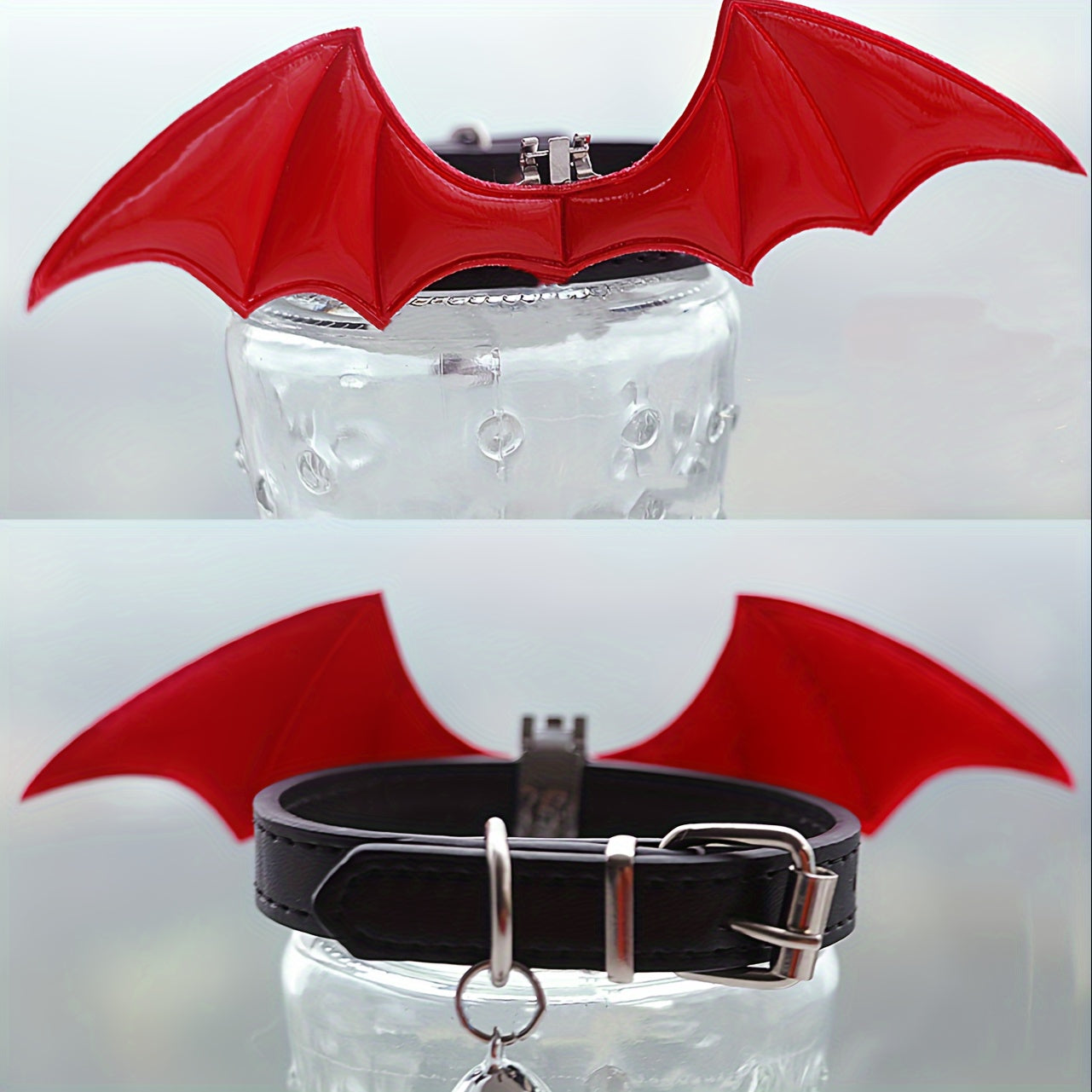 Halloween Pet Collar - Handcrafted Leather with Bell