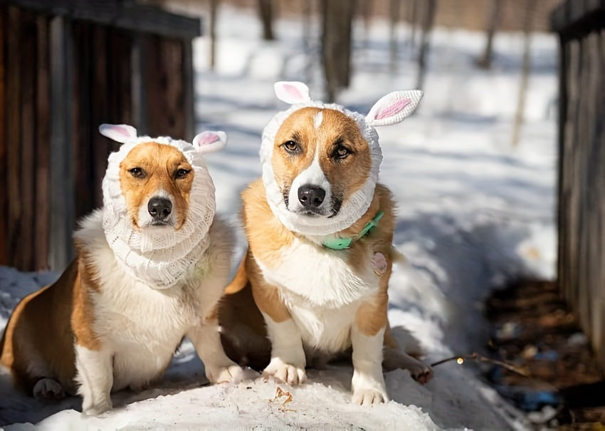 Easter Pet Costumes - Bunny Hats for Cats Dogs