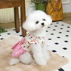 Easter Dog Clothes - Bunny Print Dress for Small Female Dogs