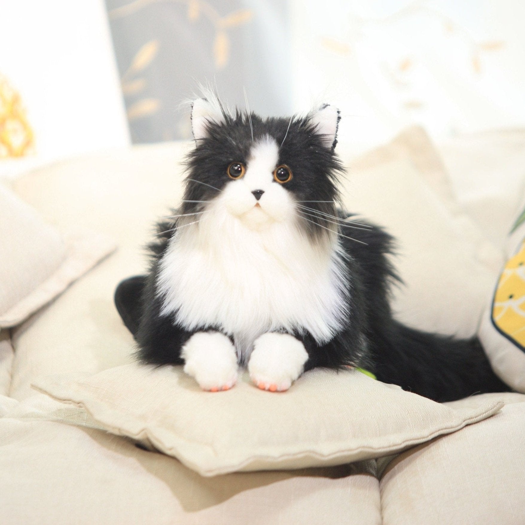 Tuxedo Weighted Plush – Realistic Companion Cat for Adults