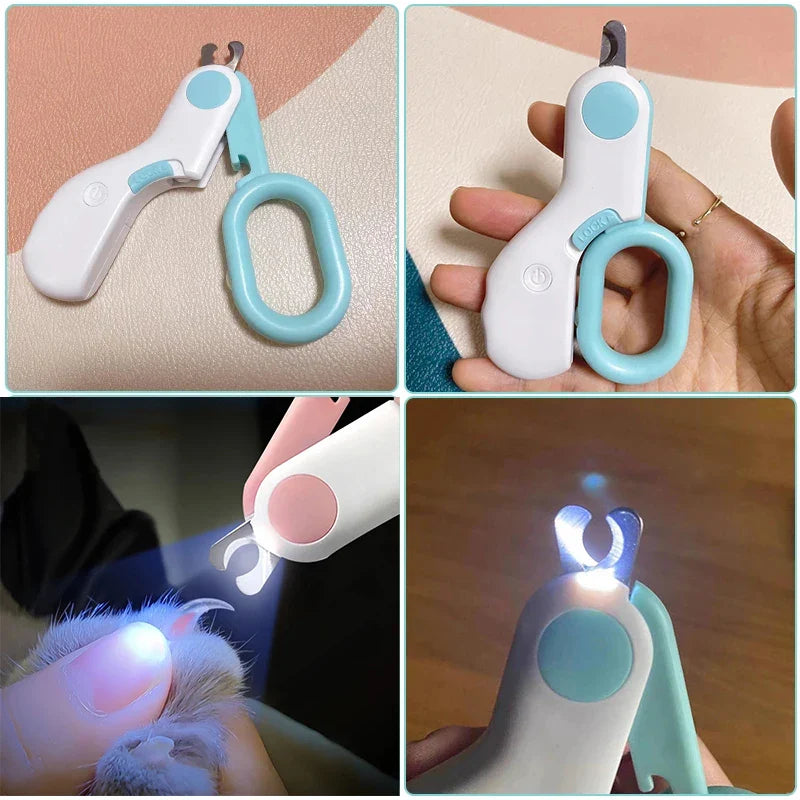 LED Pet Nail Clipper  Claw Grooming Scissors for Cats Small Dogs