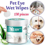 130 Pcs Dog & Cat Eye Wipes Tear Stain Remover
