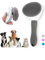 Self-Cleaning Pet Hair Removal Comb for Cats & Dogs