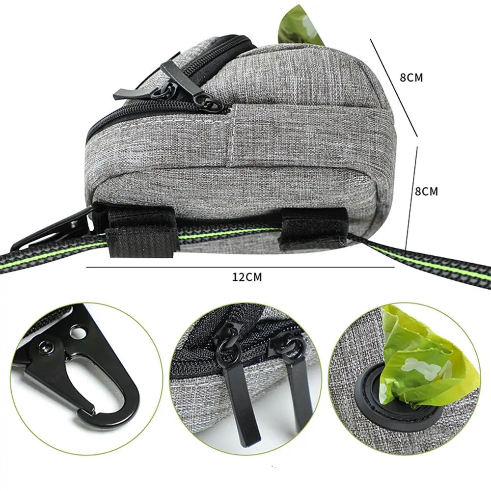 Portable Dog Treat Pouch – Training & Travel Bag with Poop Dispenser
