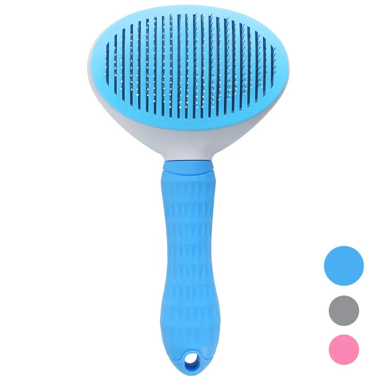 Self-Cleaning Pet Hair Removal Comb for Cats & Dogs