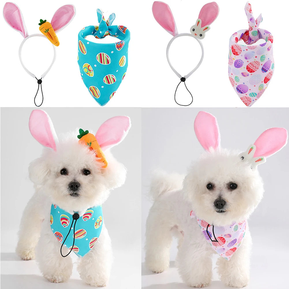 Dog Easter Costumes - Bunny Ears Headband for Dogs Cats