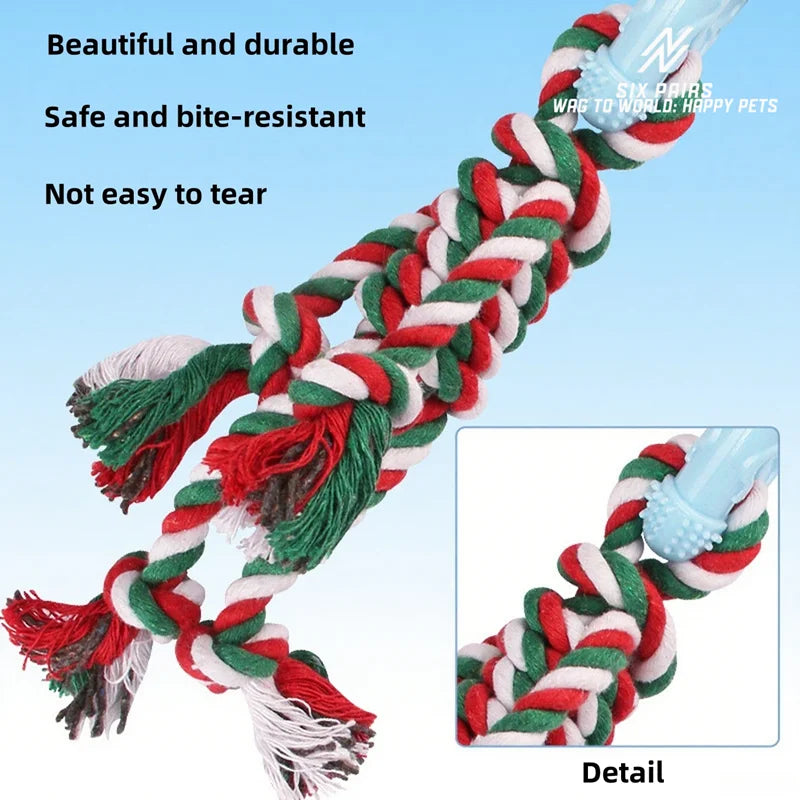 Easter Dog Chew Toys - Cotton Rope Toy with Heart Design