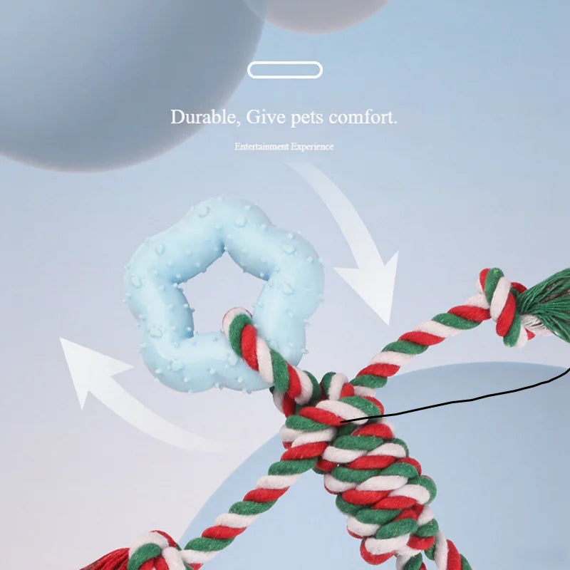 Easter Dog Chew Toys - Cotton Rope Toy with Heart Design