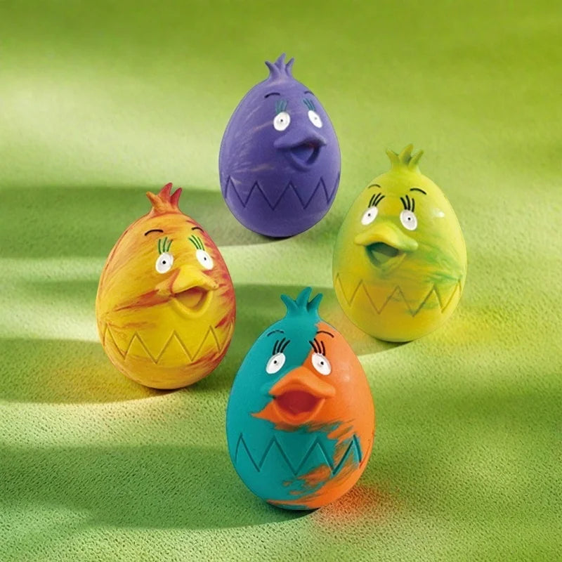 Easter Dog Toys - Durable Rubber Squeaky Chew Toys