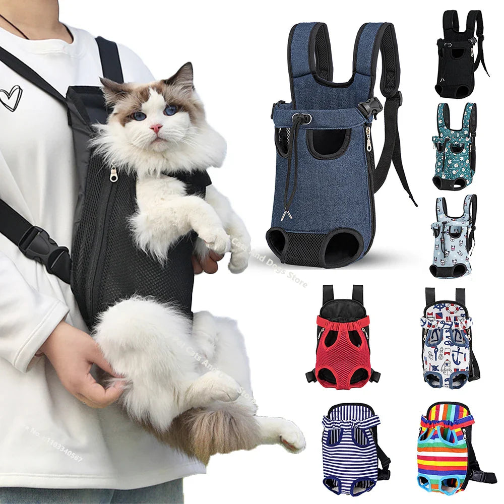 Adjustable Pet Backpack Carrier for Cats & Small Dogs