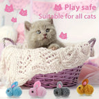 10pcs Plush Bunny Cat Toy Balls – Soft, Colorful & Interactive