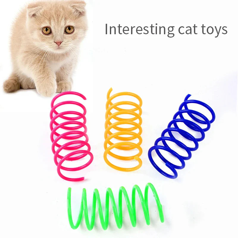 Colorful Cat Spring Toys – Durable Coil Play for Kittens