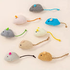 Plush Rat Cat Toy Set – 3/7PCS Durable Linen Indoor Play